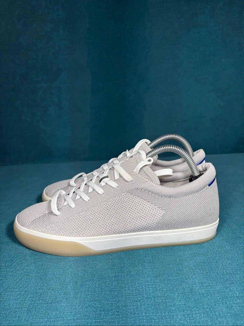 Rothy's The Lace Up Sneaker Light Grey Gum Sole Womens Size 10